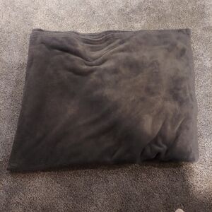 Gray Plush throw blanket twin size Room Essentials soft